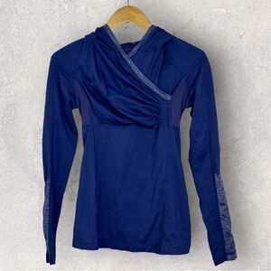 Rare Lululemon Run For Your Life Pullover Hoodie Size‎ 4 Purple Baselayer Top